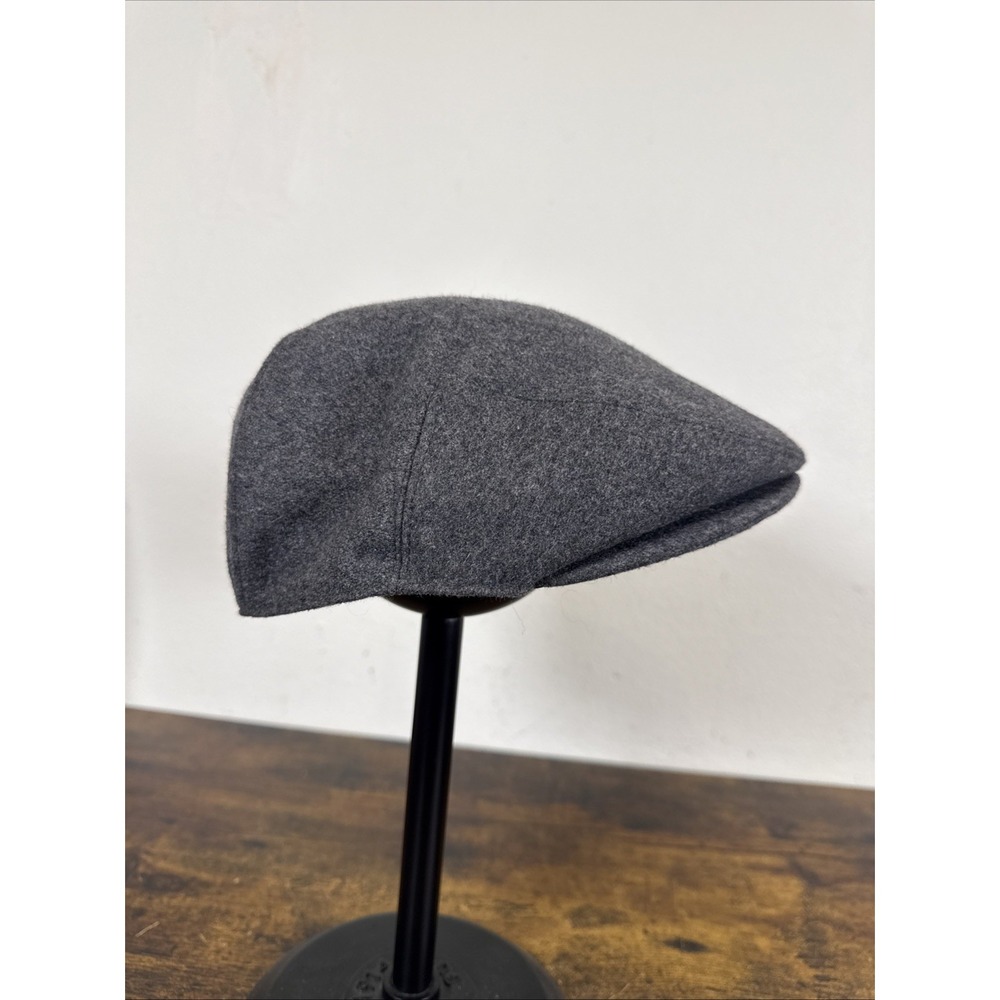 Epoch Hat Co XL 100% Wool Newsboy Cabbie Golf Cap Black Snap Brim NEW!